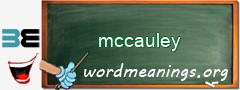 WordMeaning blackboard for mccauley